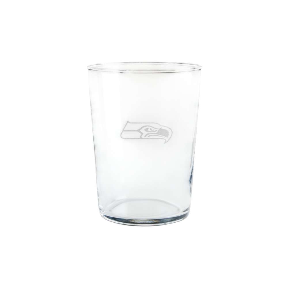 Seattle Seahawks Crate & Barrel Bodega 17oz Highball Glass, Set of 4 with clear glass and team logo
