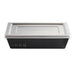Small Ooni Detroit Pizza Pan front view on white with the stainless steel lid in place and the ooni logo embossed across the black pan.