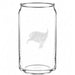 Tampa Bay Buccaneers Crate & Barrel Beer Can 16oz Glass, Set of 4 with NFL team logo