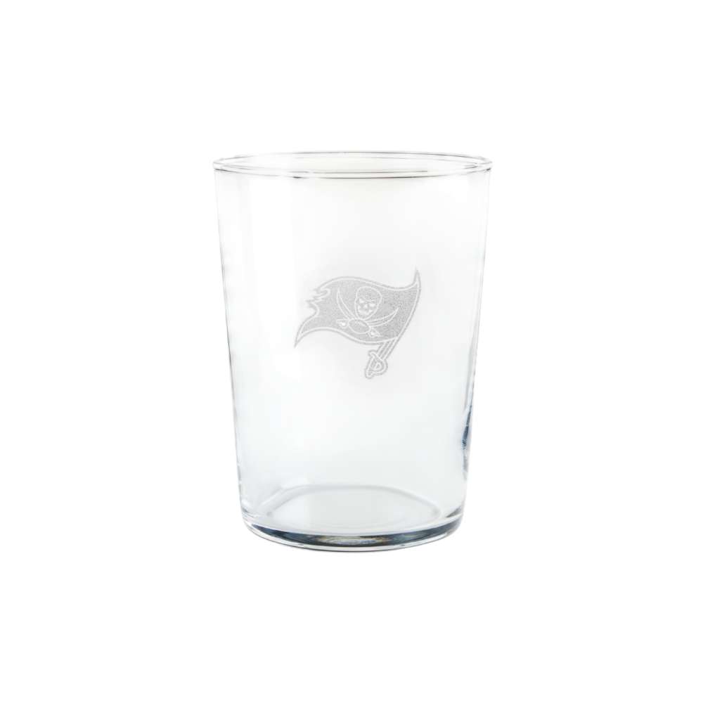 Tampa Bay Buccaneers Crate & Barrel Bodega 17oz Highball Glass, Set of 4 with clear glass and team logo