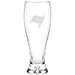 Tampa Bay Buccaneers Crate & Barrel Direction 17oz Hand-Blown Pilsner Beer Glass, Set of 4 hand-blown glass with team logo