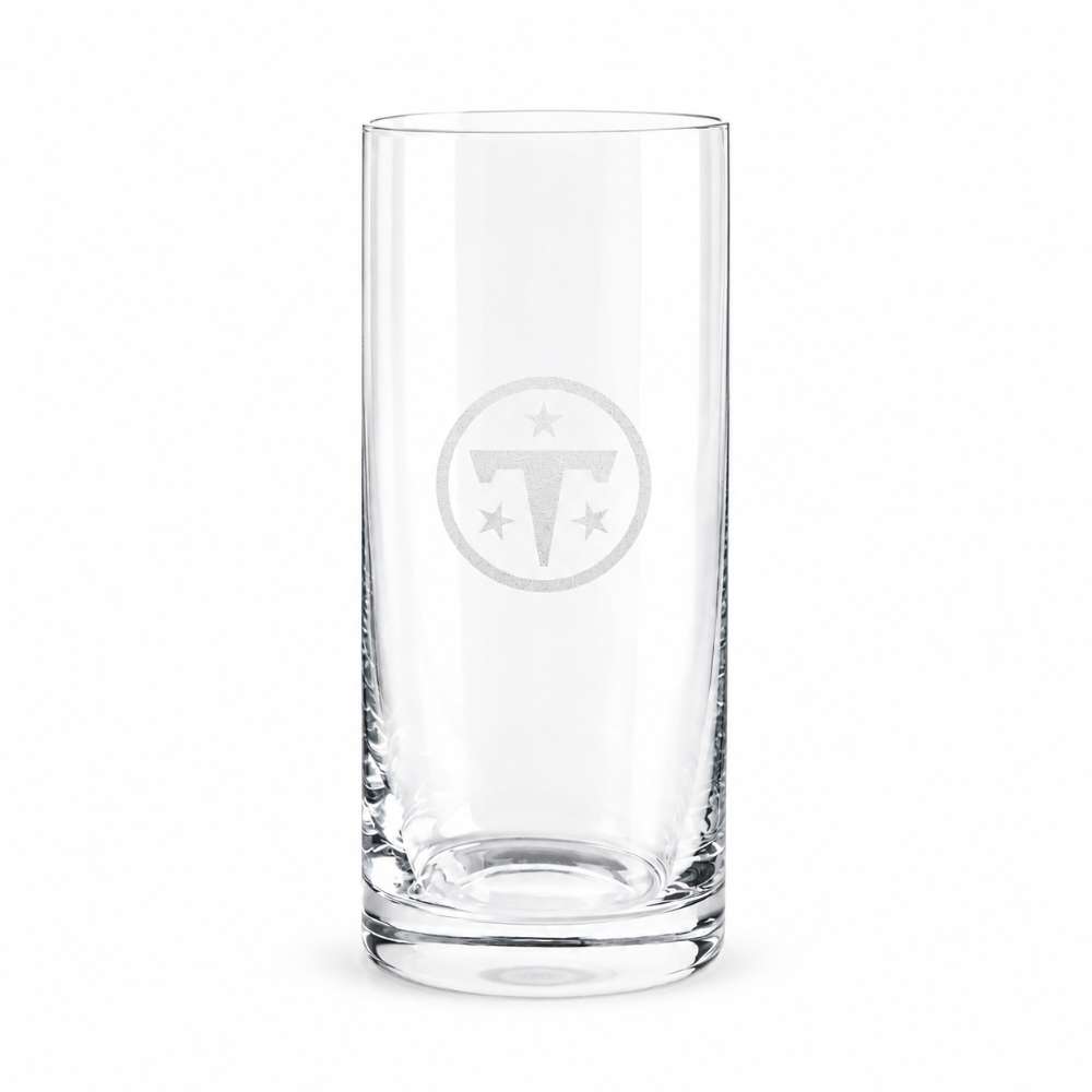Tennessee Titans Crate & Barrel Aspen Highball Glass Set with NFL team logo on classic 18 oz glass