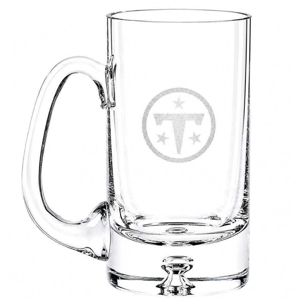 Tennessee Titans Crate & Barrel Direction 22oz Hand-Blown Beer Mug, Set of 4 hand-blown glass with team logo