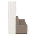 White Ash Inovabed Wall Bed with Extended Sofa side profile of the unit closed as a sofa