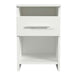 White Inovabed Wall Bed with Sofa and Two Nightstands showing one nightstand head-on on a white background