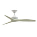 White/Light Oak Crate & Barrel Fanimation Spitfire Walnut Indoor/Outdoor Ceiling Fan 48 inch without LED light in front view
